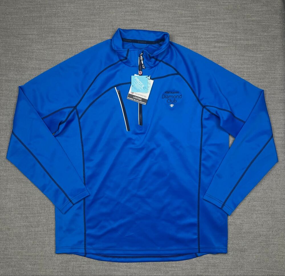 Sunice Alexander Pullover Jacket Mens XL Blue Long Sleeve 1/4 Zip